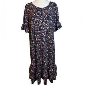 Acting Pro Floral MIDI Dress Size XL EUC